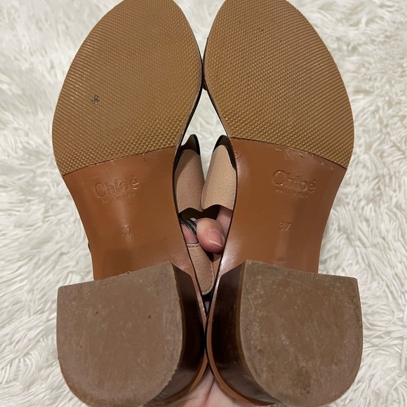 Chloe Lauren Scalloped Sandals in Maple Pink - size 37 US 7 - Picture 6 of 13